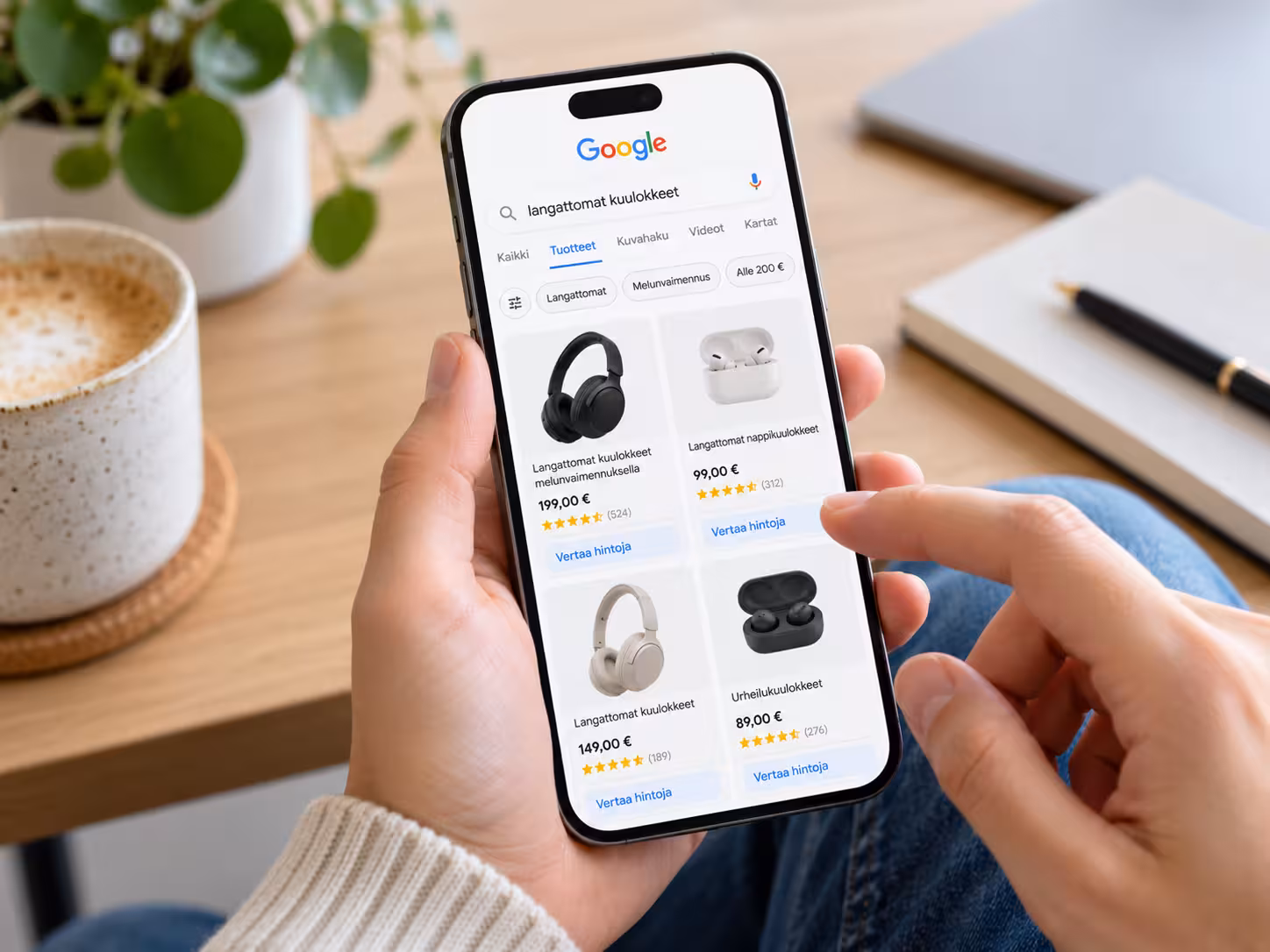 Google Shopping mainontaa verkkokaupoille